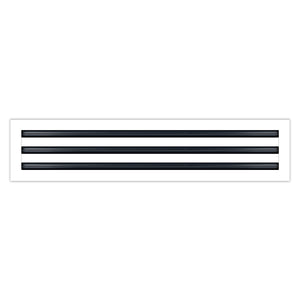 BUILDMART - 26x6 White Modern AC Vent Cover - Decorative Air Vent - Standard Linear Slot Diffuser - Register Grille for Ceiling, Walls & Floors - Texas Buildmart