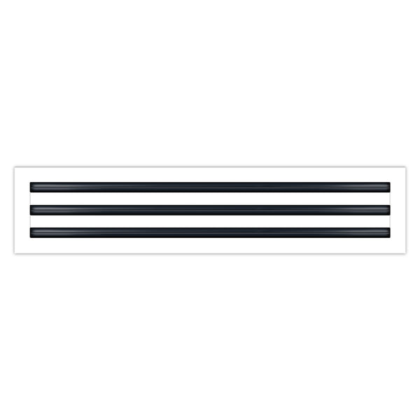 BUILDMART - 26x6 White Modern AC Vent Cover - Decorative Air Vent - Standard Linear Slot Diffuser - Register Grille for Ceiling, Walls & Floors - Texas Buildmart