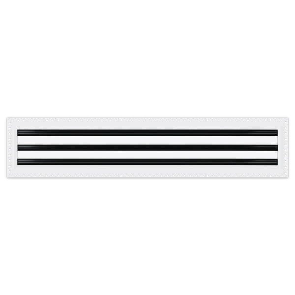 BUILDMART - 28x6 MUD-IN Air Vent Cover - Drywall MUD IN White Air Vent - MUD Linear Slot Diffuser - Register Grille for Ceiling and Walls - Texas Buildmart