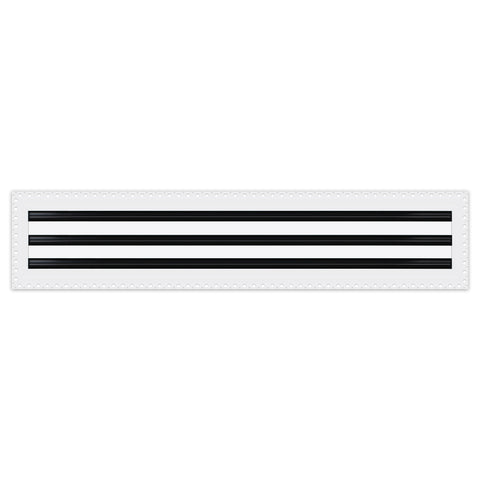 BUILDMART - 28x6 MUD-IN Air Vent Cover - Drywall MUD IN White Air Vent - MUD Linear Slot Diffuser - Register Grille for Ceiling and Walls - Texas Buildmart