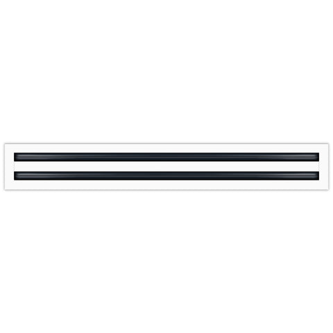 BUILDMART - 28x4 White Modern AC Vent Cover - Decorative Air Vent - Standard Linear Slot Diffuser - Register Grille for Ceiling, Walls & Floors - Texas Buildmart