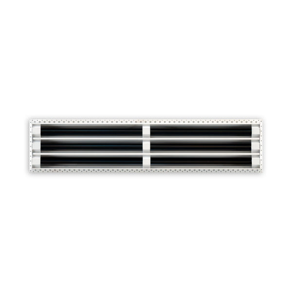 BUILDMART - 28x6 MUD-IN Air Vent Cover - Drywall MUD IN White Air Vent - MUD Linear Slot Diffuser - Register Grille for Ceiling and Walls - Texas Buildmart