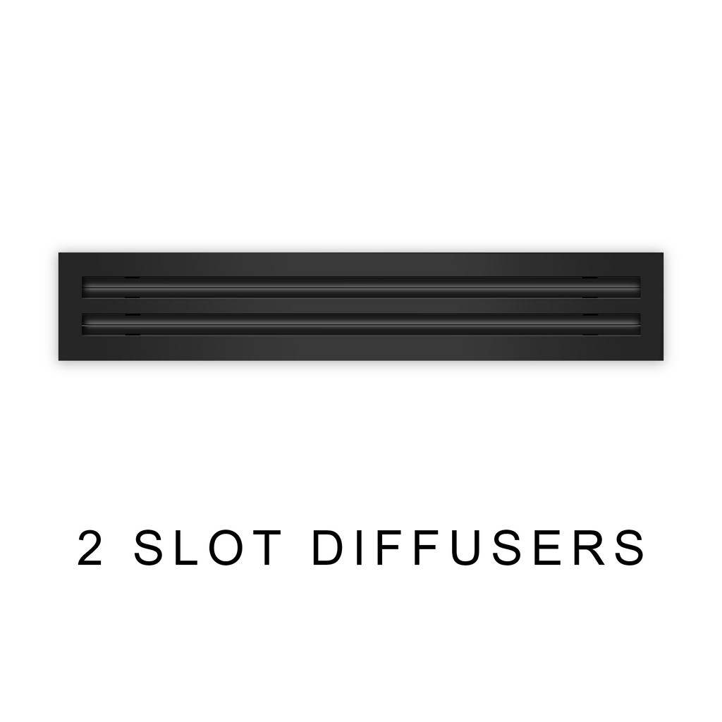 black 2 slot linear diffusers category