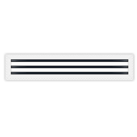 BUILDMART - 30x6 MUD-IN Air Vent Cover - Drywall MUD IN White Air Vent - MUD Linear Slot Diffuser - Register Grille for Ceiling and Walls - Texas Buildmart