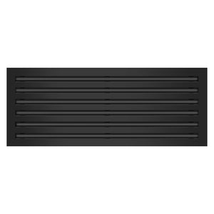 Front View of 30x12 Modern Air Vent Cover Black - 30x12 Standard Linear Slot Diffuser Black - Texas Buildmart