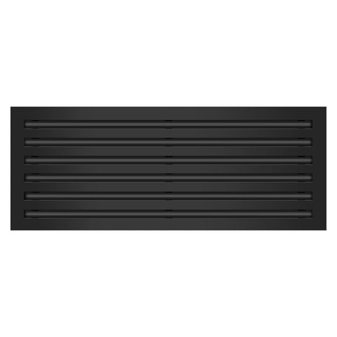 Front of 30x12 Modern Air Vent Cover Black - 30x12 Standard Linear Slot Diffuser Black - Texas Buildmart