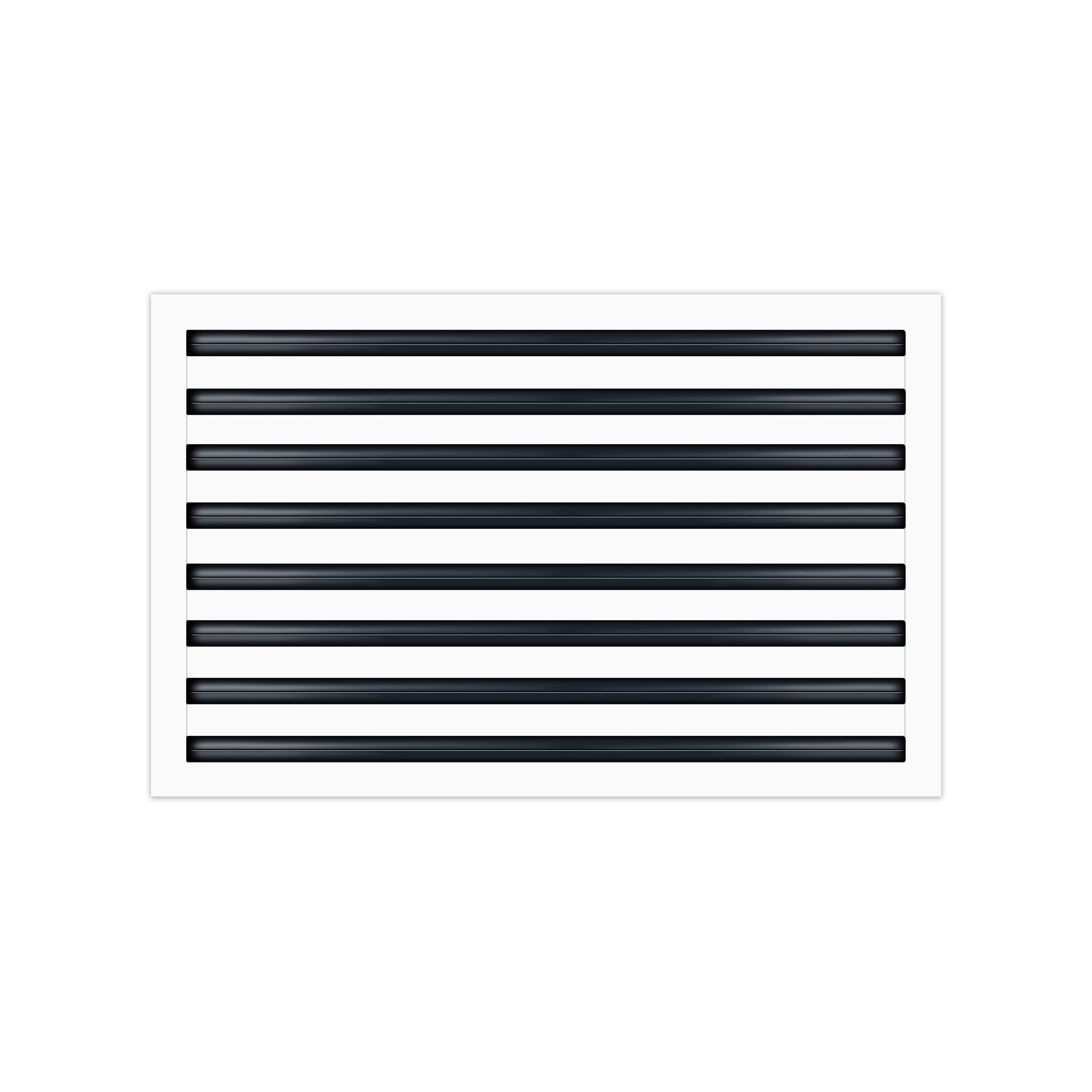 Front of 30x16 Modern Air Vent Cover White - 30x16 Standard Linear Slot Diffuser White - Texas Buildmart