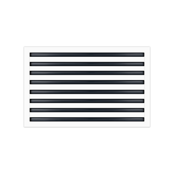 Front of 30x16 Modern Air Vent Cover White - 30x16 Standard Linear Slot Diffuser White - Texas Buildmart
