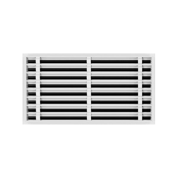 Back of 30x16 Modern Air Vent Cover White - 30x16 Standard Linear Slot Diffuser White - Texas Buildmart