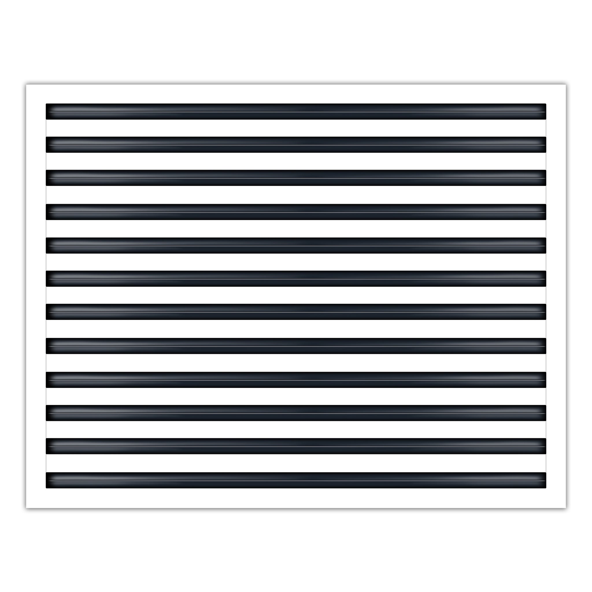 Front of 30x24 Modern Air Vent Cover White - 30x24 Standard Linear Slot Diffuser White - Texas Buildmart