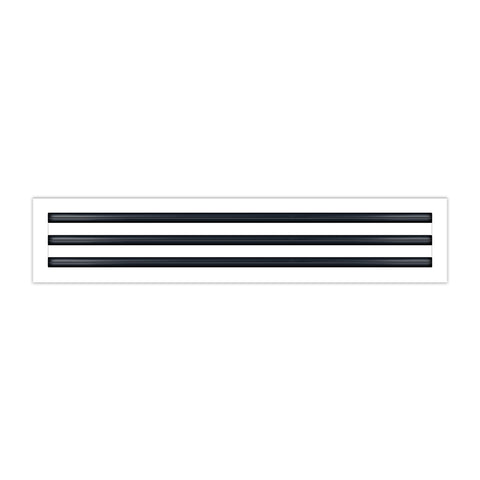 BUILDMART - 30x6 White Modern AC Vent Cover - Decorative Air Vent - Standard Linear Slot Diffuser - Register Grille for Ceiling, Walls & Floors - Texas Buildmart