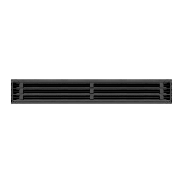Back of 36 Inch 3 Slot Linear Air Vent Cover Black - 36 Inch 3 Slot Linear Diffuser Black - Texas Buildmart