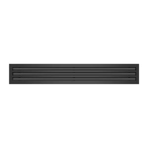 Front of 36 Inch 3 Slot Linear Air Vent Cover Black - 36 Inch 3 Slot Linear Diffuser Black - Texas Buildmart
