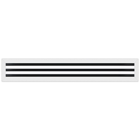BUILDMART - 36x6 MUD-IN Air Vent Cover - Drywall MUD IN White Air Vent - MUD Linear Slot Diffuser - Register Grille for Ceiling and Walls - Texas Buildmart