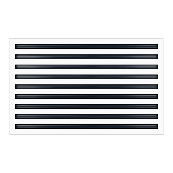 Front of 36x18 Modern Air Vent Cover White - 36x18 Standard Linear Slot Diffuser White - Texas Buildmart
