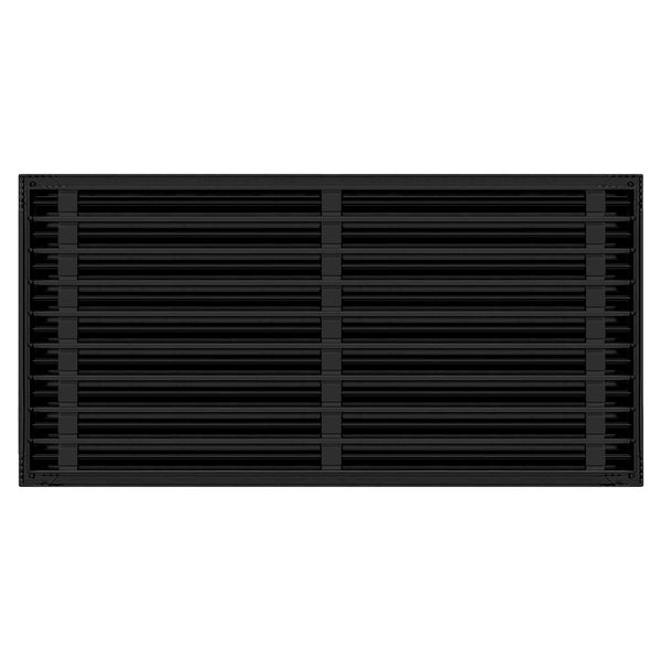 Back of 36x18 Modern Air Vent Cover Black - 36x18 Standard Linear Slot Diffuser Black - Texas Buildmart