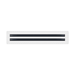 BUILDMART - 36" MUD-IN Linear Slot Diffuser - 2 Slot - Air Vent Cover - Drywall MUD IN White Air Vent - MUD Linear Slot Diffuser - Register Grille for Ceiling and Walls - Texas Buildmart