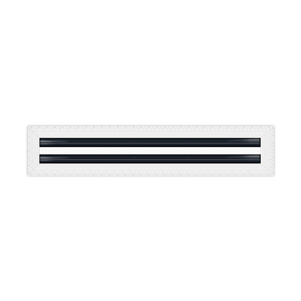 BUILDMART - 36-Inch MUD-IN Linear Slot Diffuser - 2 Slot - Air Vent Cover - Drywall MUD IN White Air Vent - MUD Linear Slot Diffuser - Register Grille for Ceiling and Walls - Texas Buildmart