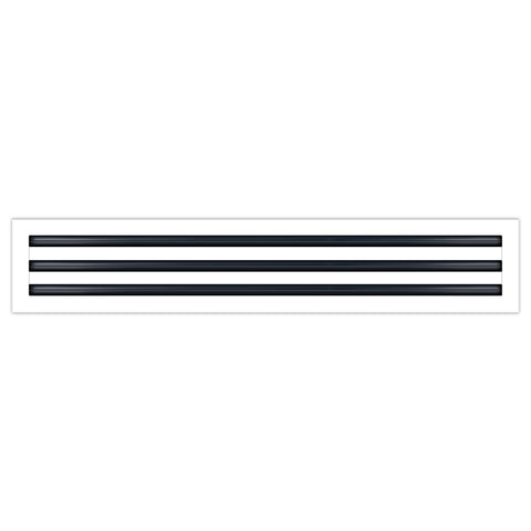 BUILDMART - 36x6 White Modern AC Vent Cover - Decorative Air Vent - Standard Linear Slot Diffuser - Register Grille for Ceiling, Walls & Floors - Texas Buildmart