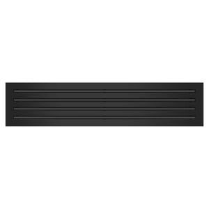 BUILDMART 36x8 Black Modern AC Vent Cover Decorative Air Vent St