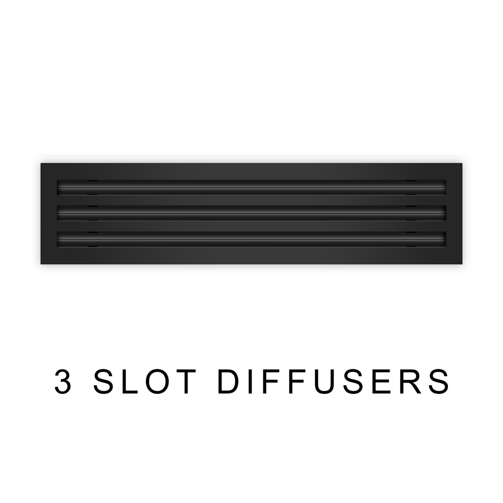 black 3 slot linear diffusers category