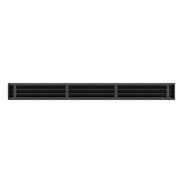Back of 48 Inch 3 Slot Linear Air Vent Cover Black - 48 Inch 3 Slot Linear Diffuser Black - Texas Buildmart
