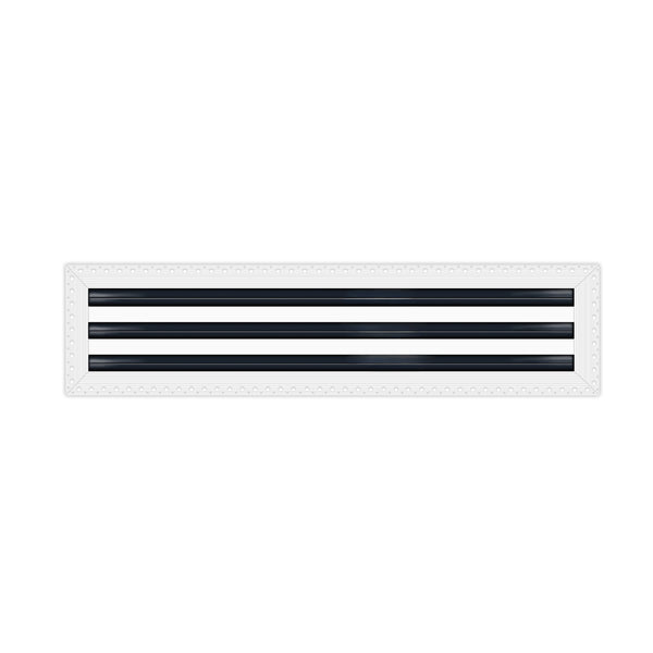 BUILDMART - 48-Inch MUD-IN Linear Slot Diffuser - 3 Slot - Air Vent Cover - Drywall MUD IN White Air Vent - MUD Linear Slot Diffuser - Register Grille for Ceiling and Walls - Texas Buildmart