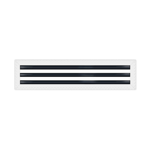 BUILDMART - 48" Linear Slot Diffuser - 3 Slot - MUD-IN Air Vent Cover - Drywall MUD IN White Air Vent - MUD Linear Slot Diffuser - Register Grille for Ceiling and Walls - Texas Buildmart