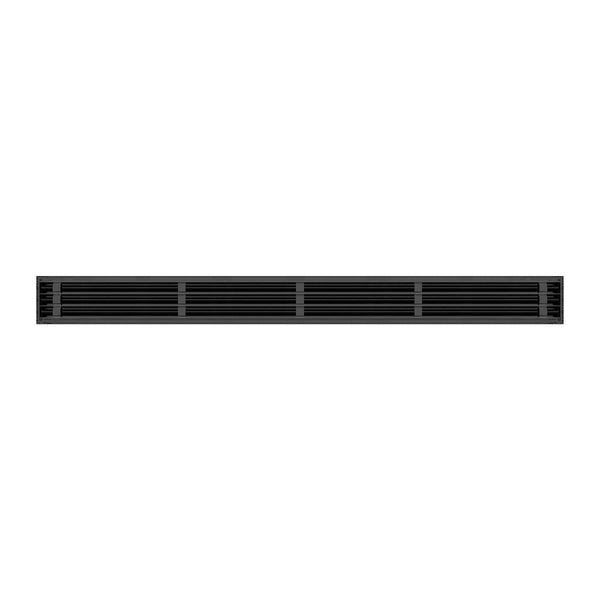 Back of 60 Inch 3 Slot Linear Air Vent Cover Black - 60 Inch 3 Slot Linear Diffuser Black - Texas Buildmart