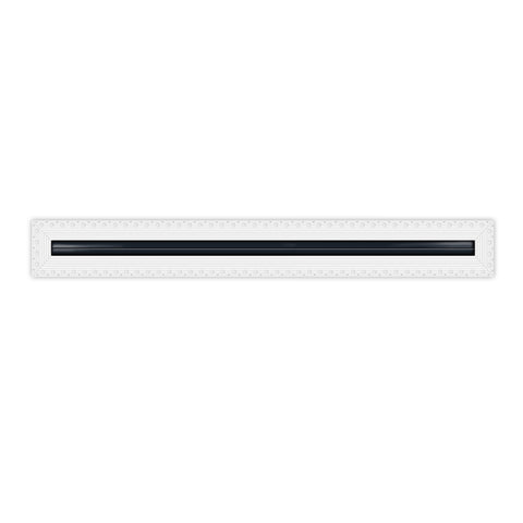 BUILDMART - 60" Linear Slot Diffuser - 1 Slot - MUD-IN Air Vent Cover - Drywall MUD IN White Air Vent - MUD Linear Slot Diffuser - Register Grille for Ceiling and Walls - Texas Buildmart