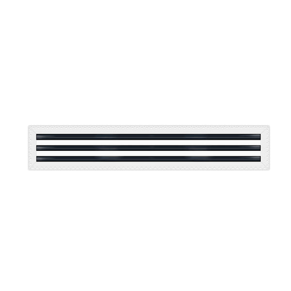 BUILDMART - 60-Inch MUD-IN Linear Slot Diffuser - 3 Slot - Air Vent Cover - Drywall MUD IN White Air Vent - MUD Linear Slot Diffuser - Register Grille for Ceiling and Walls - Texas Buildmart