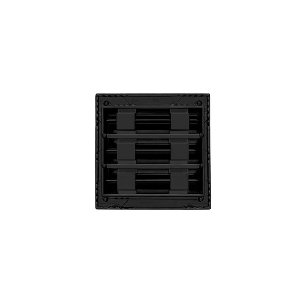 Back of 6x6 Modern Air Vent Cover Black - 6x6 Standard Linear Slot Diffuser Black - Texas Buildmart