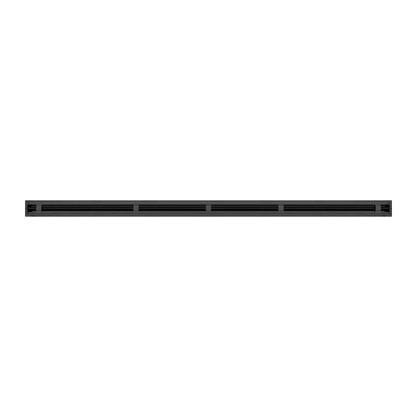 Back of 72 Inch 1 Slot Linear Air Vent Cover Black - 72 Inch 1 Slot Linear Diffuser Black - Texas Buildmart