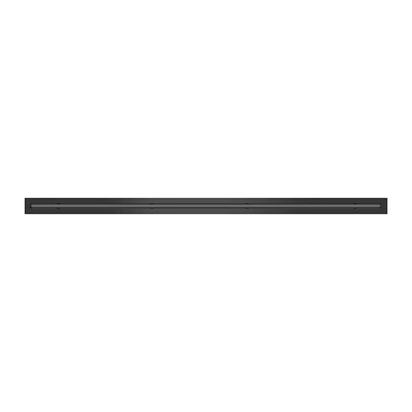 Front of 72 Inch 1 Slot Linear Air Vent Cover Black - 72 Inch 1 Slot Linear Diffuser Black - Texas Buildmart