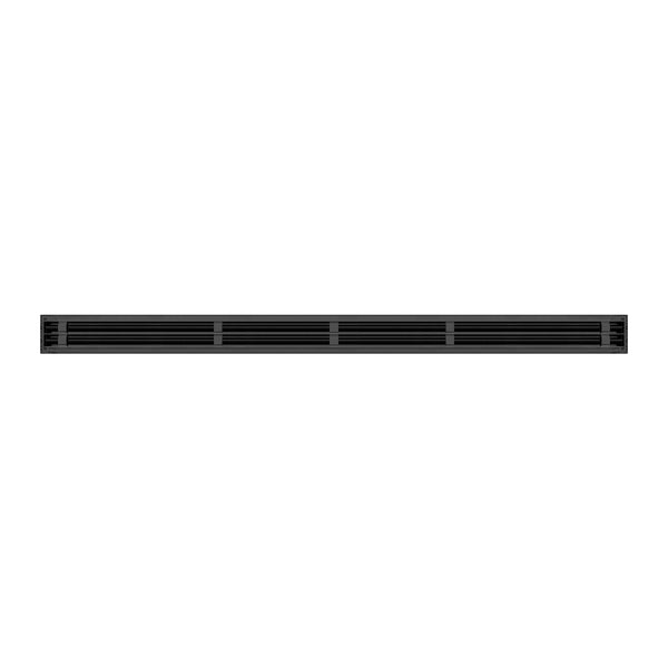Back of 72 Inch 2 Slot Linear Air Vent Cover Black - 72 Inch 2 Slot Linear Diffuser Black - Texas Buildmart