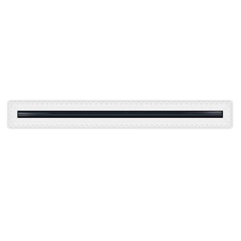 BUILDMART - 72" MUD-IN Linear Slot Diffuser - 1 Slot - Air Vent Cover - Drywall MUD IN White Air Vent - MUD Linear Slot Diffuser - Register Grille for Ceiling and Walls - Texas Buildmart