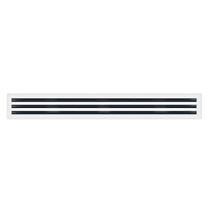 BUILDMART - 72" MUD-IN Linear Slot Diffuser - 3 Slot - Air Vent Cover - Drywall MUD IN White Air Vent - MUD Linear Slot Diffuser - Register Grille for Ceiling and Walls - Texas Buildmart
