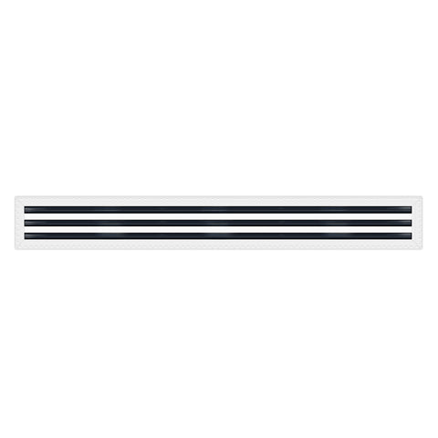 BUILDMART - 72" Linear Slot Diffuser - 3 Slot - MUD-IN Air Vent Cover - Drywall MUD IN White Air Vent - MUD Linear Slot Diffuser - Register Grille for Ceiling and Walls - Texas Buildmart