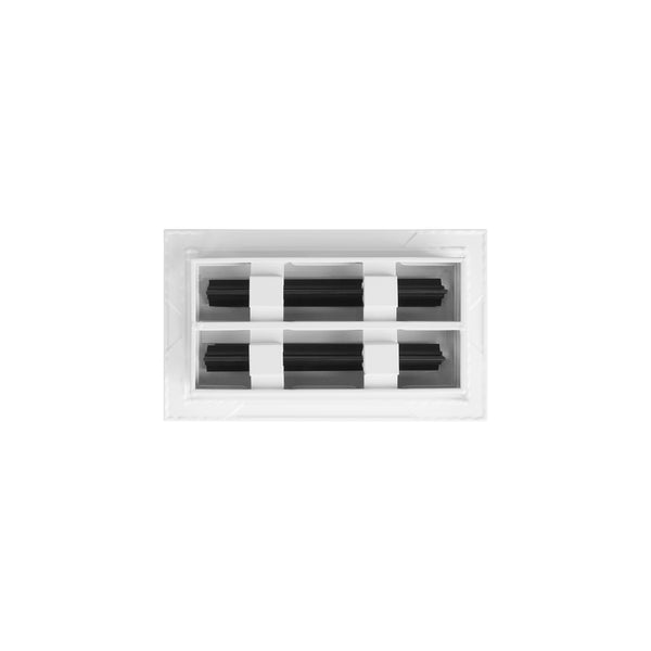 Back of 8x4 Modern Air Vent Cover White - 8x4 Standard Linear Slot Diffuser White - Texas Buildmart