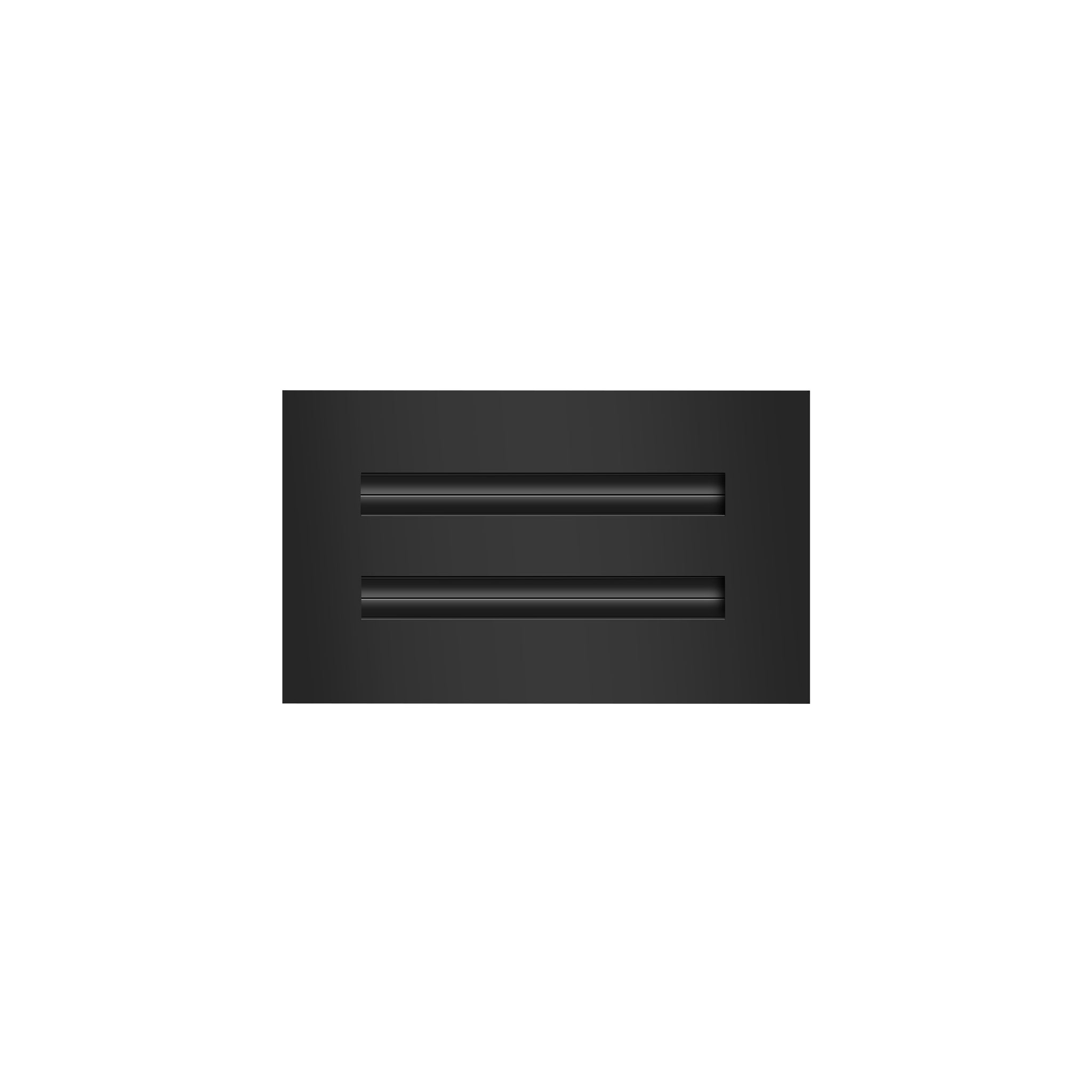 Front of 8x4 Modern Air Vent Cover Black - 8x4 Standard Linear Slot Diffuser Black - Texas Buildmart