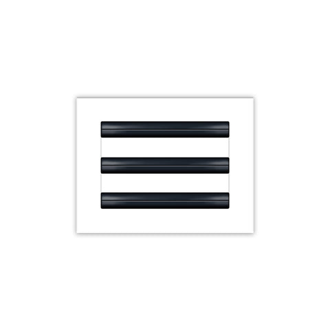 BUILDMART - 8x6 White Modern AC Vent Cover - Decorative Air Vent - Standard Linear Slot Diffuser - Register Grille for Ceiling, Walls & Floors - Texas Buildmart