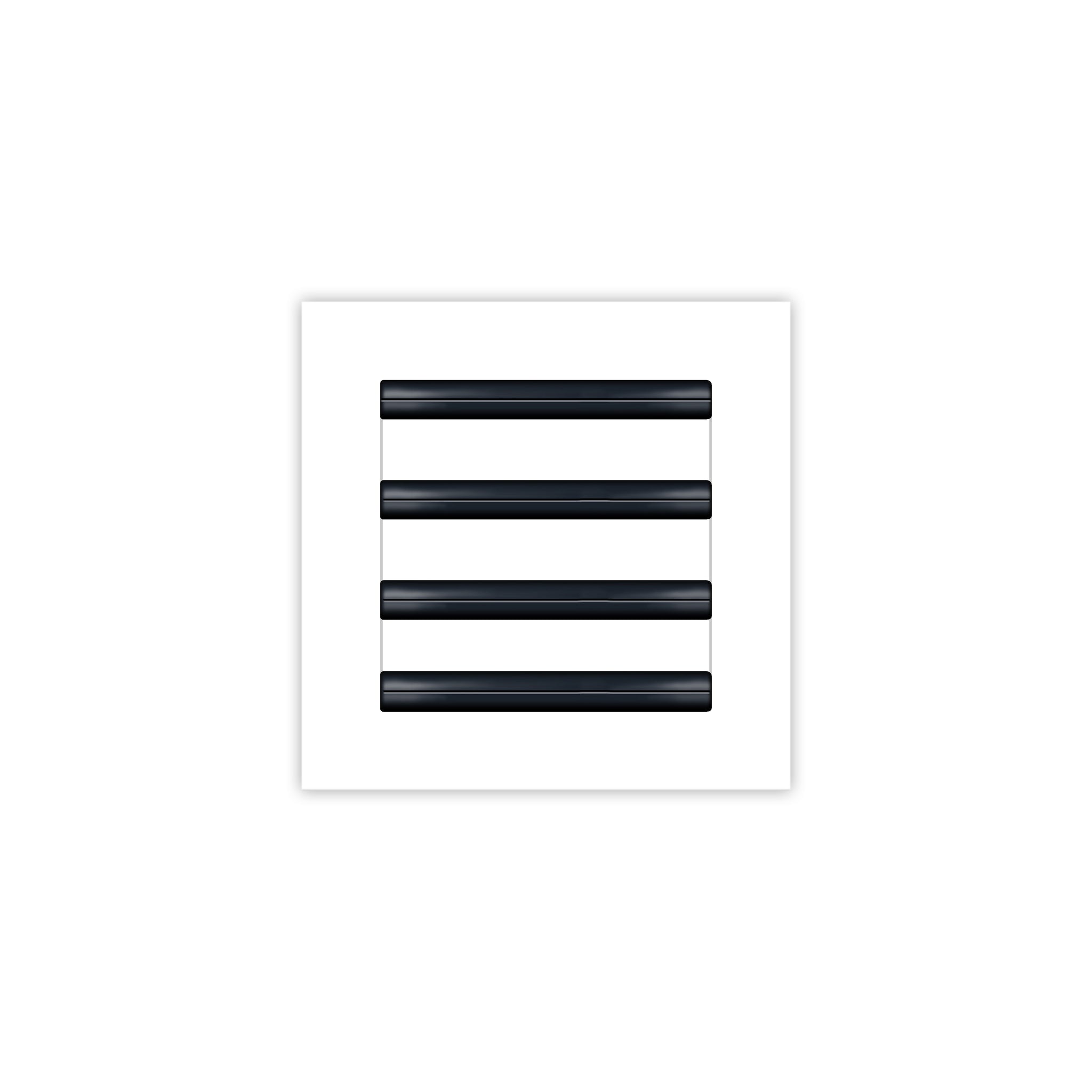BUILDMART - 8x8 White Modern AC Vent Cover - Decorative Air Vent - Standard Linear Slot Diffuser - Register Grille for Ceiling, Walls & Floors - Texas Buildmart