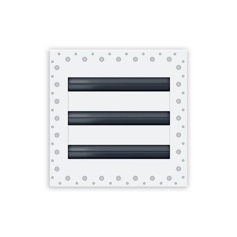 Front of BUILDMART - 10x6 Mud In Air Vent Cover - Drywall Mudding White Air Vent - Standard Linear Slot Diffuser - Register Grille for Ceiling and Walls - Texas Buildmart
