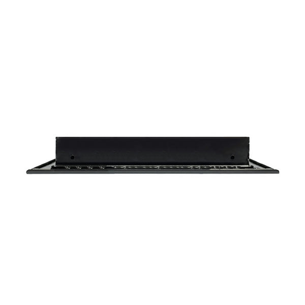 Side View of 16x10 Modern Air Vent Cover Black - 16x10 Standard Linear Slot Diffuser Black - Texas Buildmart