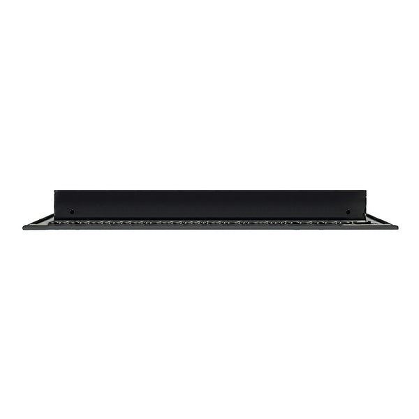 Side of 20x16 Modern Air Vent Cover Black - 20x16 Standard Linear Slot Diffuser Black - Texas Buildmart