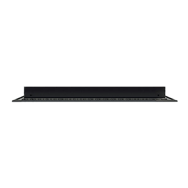 Side View of 30x18 Modern Air Vent Cover Black - 30x18 Standard Linear Slot Diffuser Black - Texas Buildmart