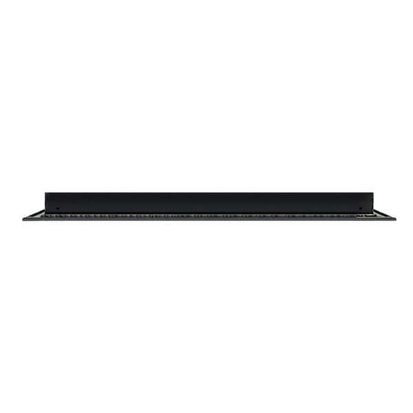 Side of 25x20 Modern Air Vent Cover Black - 25x20 Standard Linear Slot Diffuser Black - Texas Buildmart