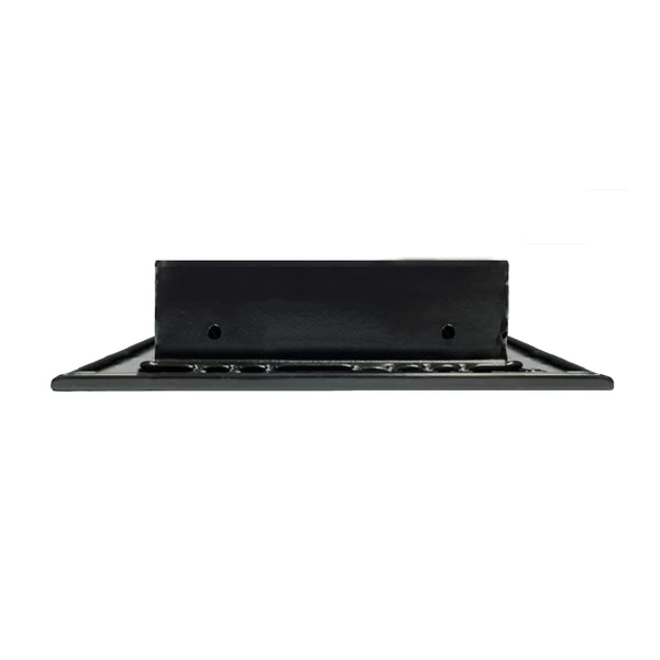 Side of 8x6 Modern Air Vent Cover Black - 8x6 Standard Linear Slot Diffuser Black - Texas Buildmart
