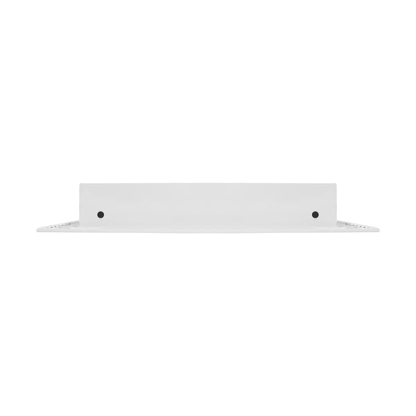 Side of 18x10 Modern Air Vent Cover White - 18x10 Standard Linear Slot Diffuser White - Texas Buildmart