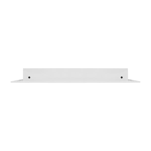 Side of 36x14 Modern Air Vent Cover White - 36x14 Standard Linear Slot Diffuser White - Texas Buildmart